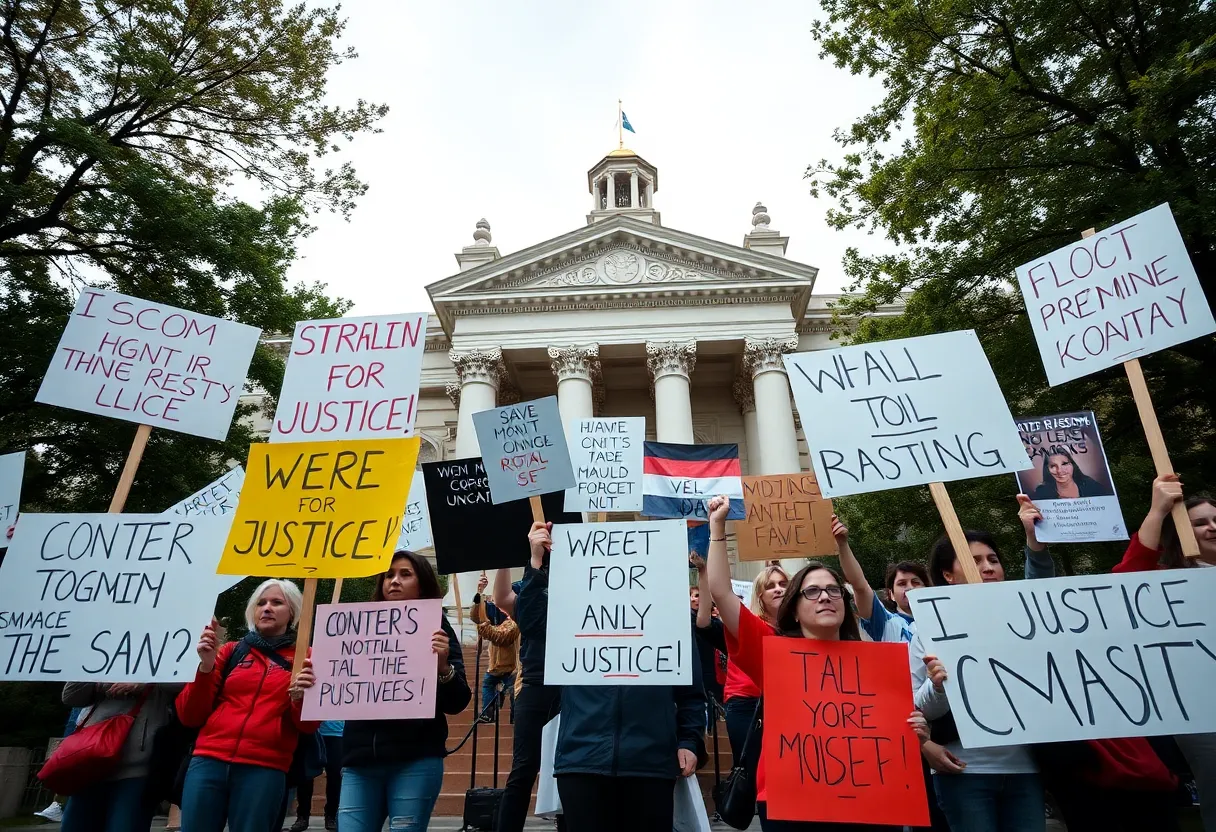 Demonstrators protesting for justice in Minneapolis