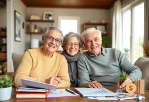 Couple planning retirement income