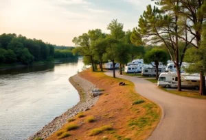 A peaceful RV park by the river in Seguin, Texas