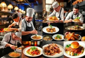 San Antonio chefs showcasing their culinary creations.