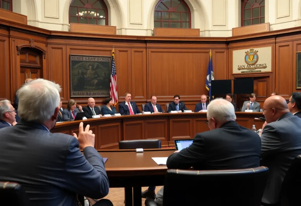 San Antonio city council meeting discussing public policy