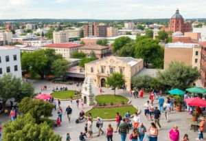 Scenic view of San Antonio with vibrant community life