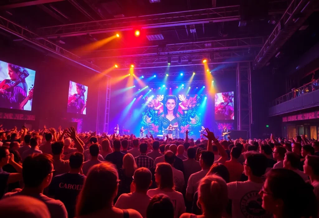 Diverse audience at a concert in San Antonio