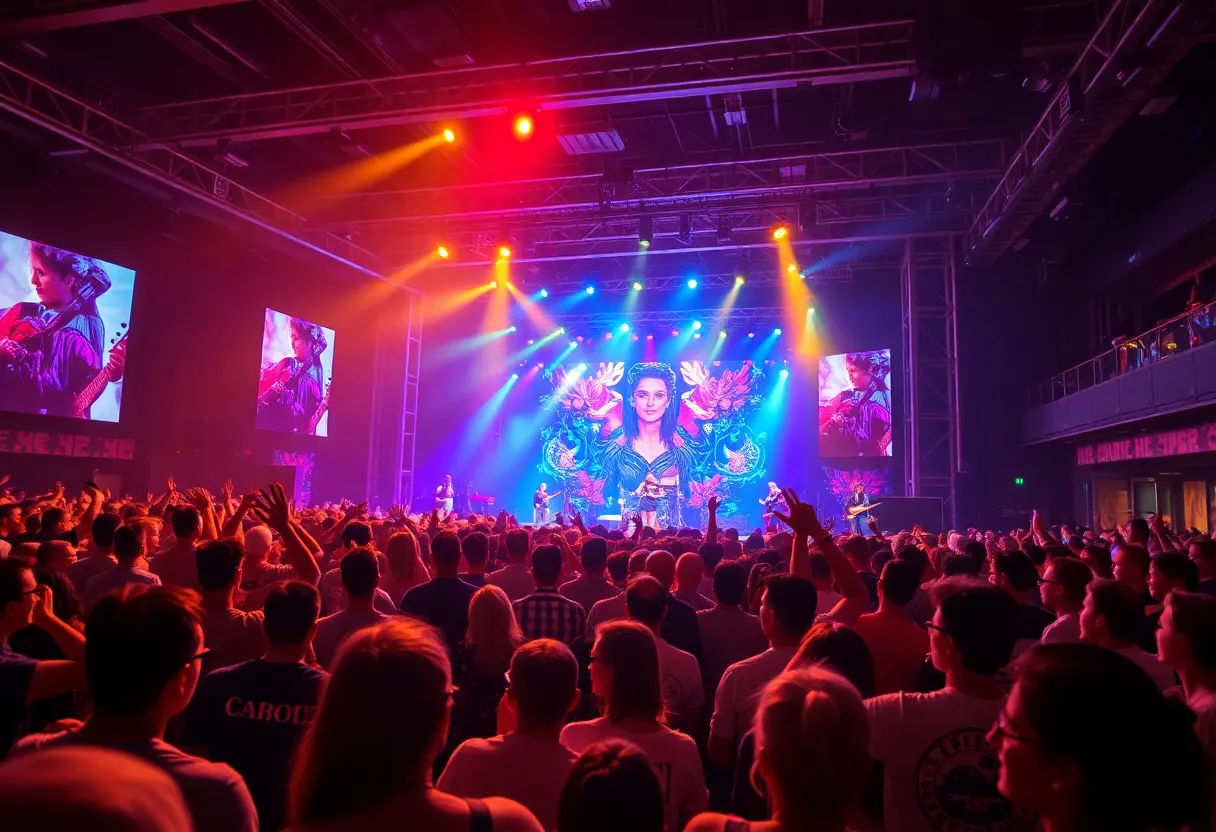 Diverse audience at a concert in San Antonio