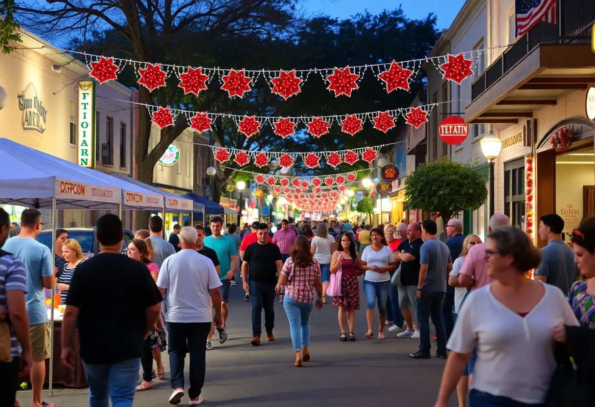 A lively gathering celebrating various events in San Antonio.
