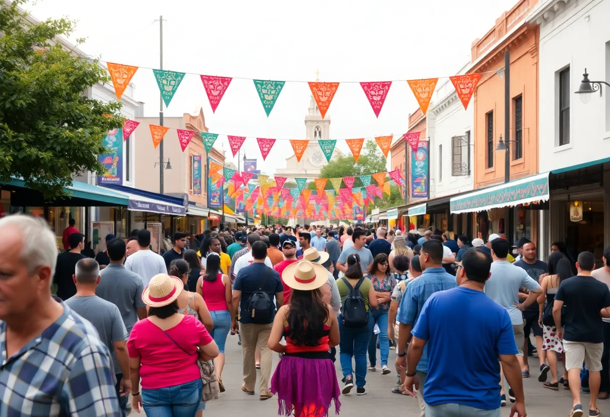 Crowd enjoying local cultural events in San Antonio