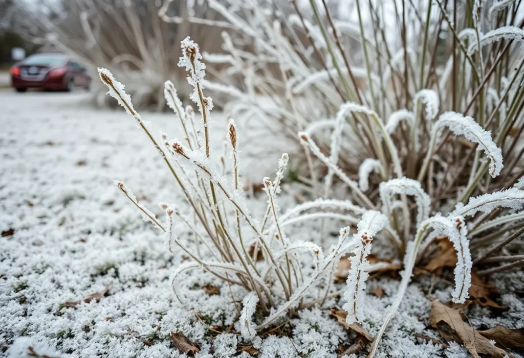 Icy view of San Antonio during its first winter freeze