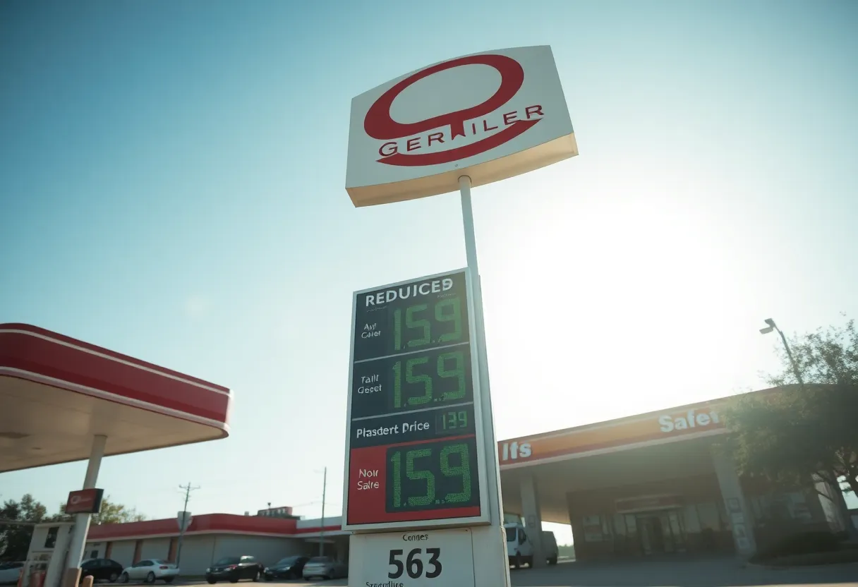 Gas station with reduced prices in San Antonio