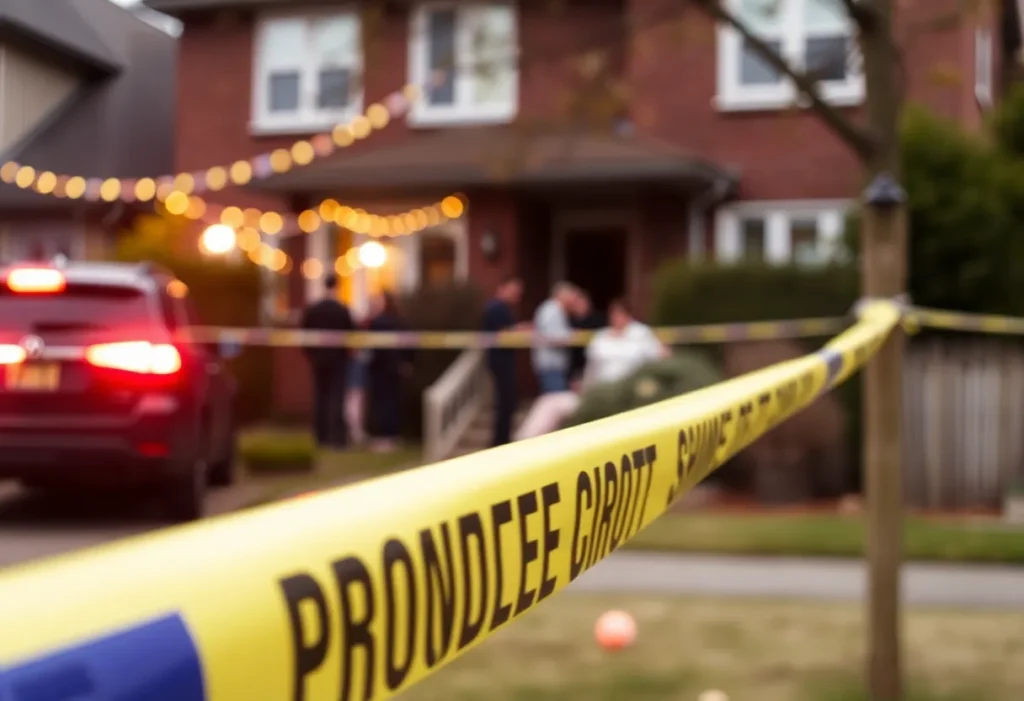 Crime scene investigation at a house party