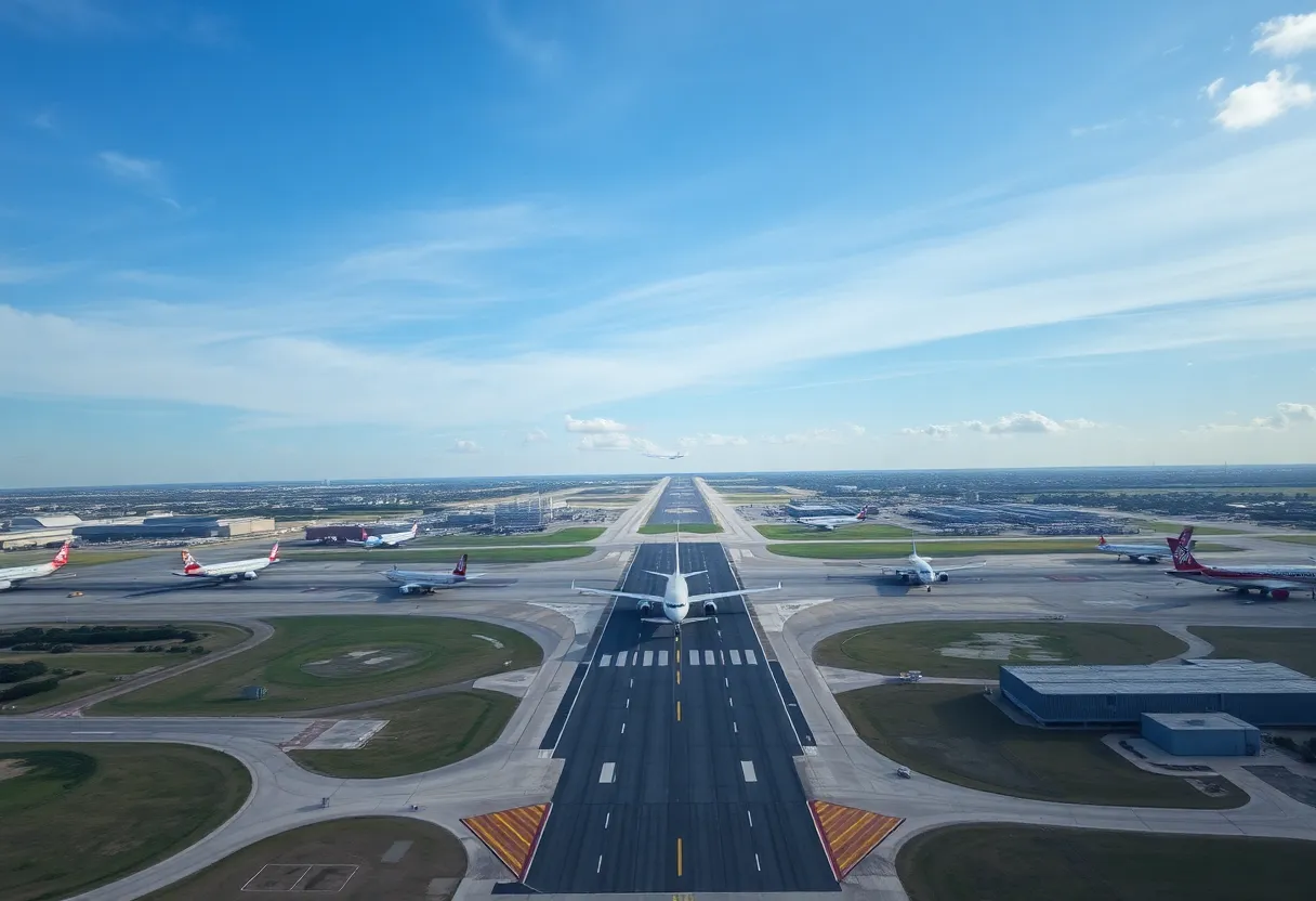 Air traffic control at San Antonio International Airport