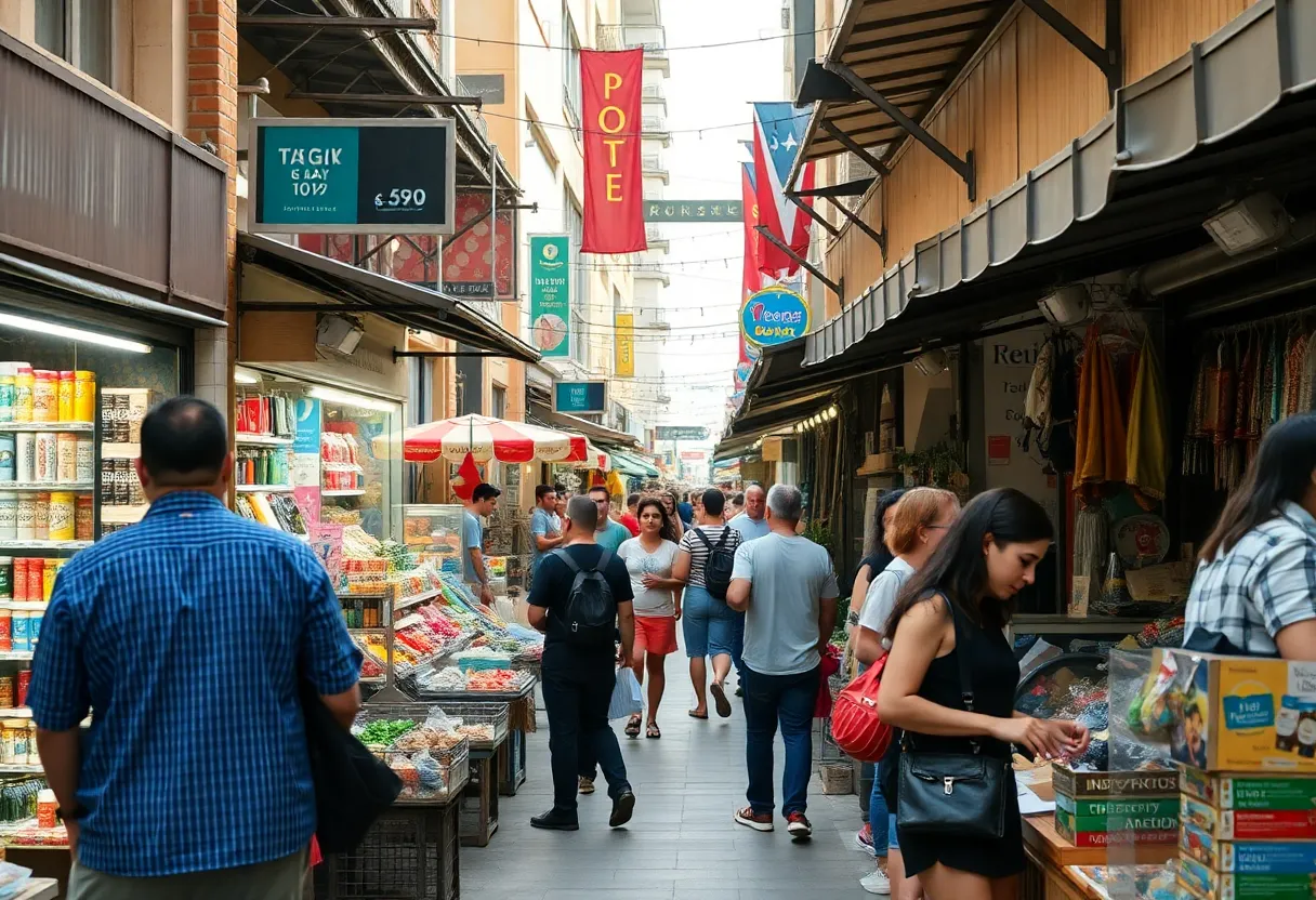 Customers interacting with local San Antonio businesses