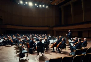 Empty concert hall of the San Antonio Philharmonic