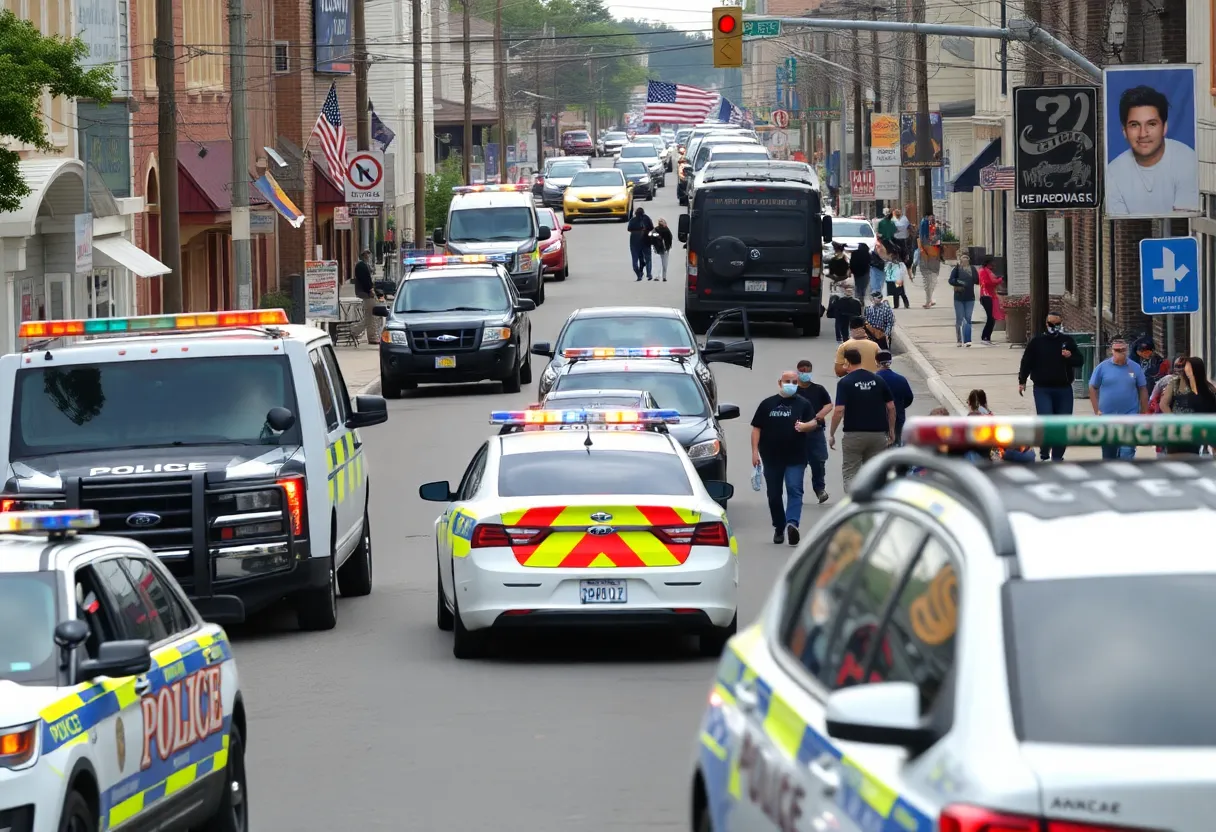 Scene of San Antonio police searching for a missing man