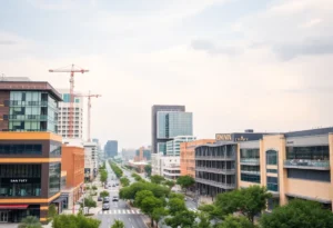 Construction of retail centers in San Antonio, Texas
