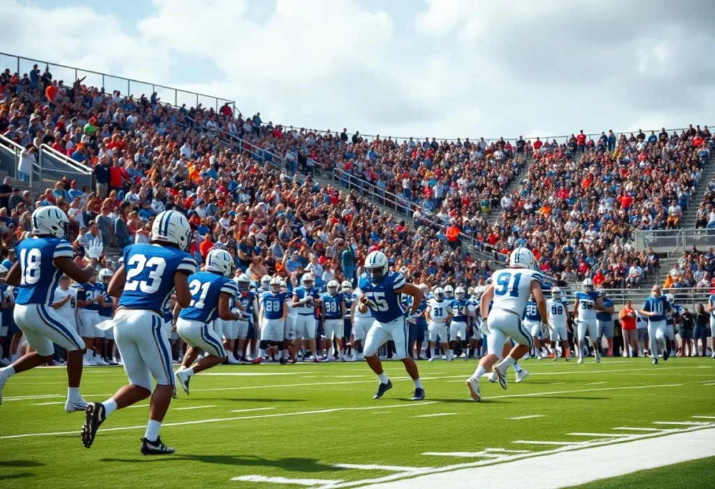 Players competing in the San Antonio Sports All-Star Football Game at Alamodome.