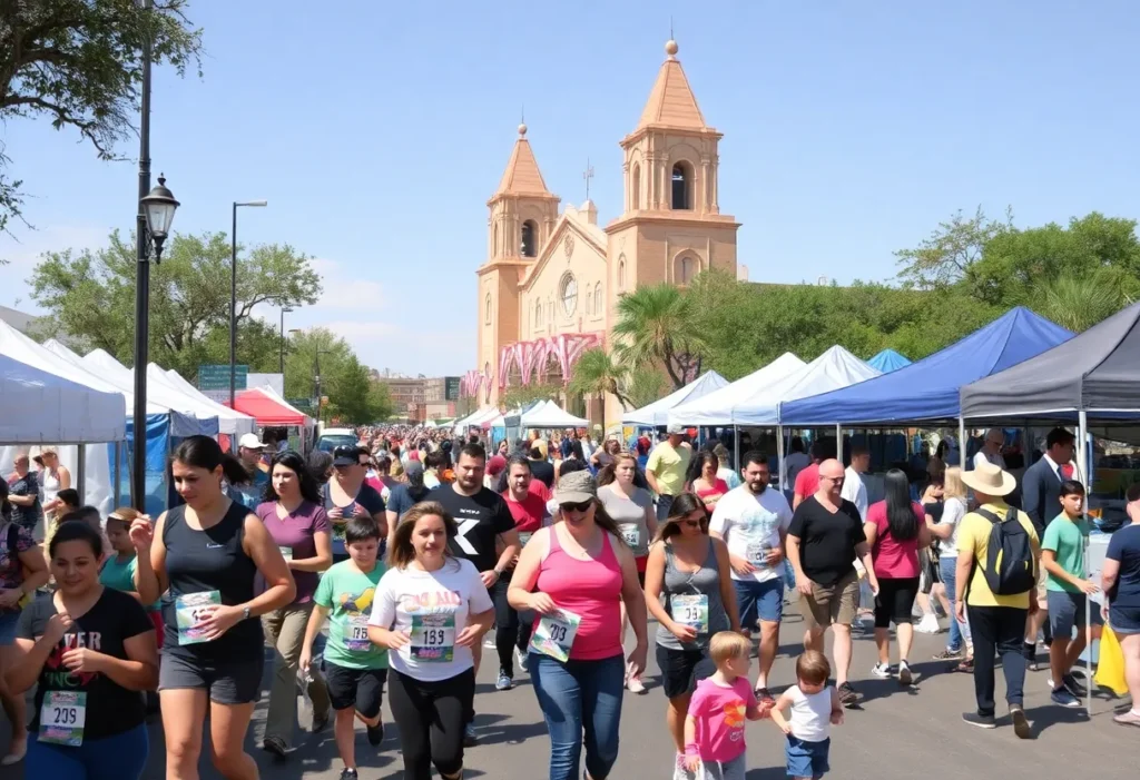 Vibrant community events in San Antonio with people enjoying activities