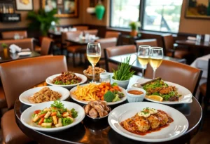 Multi-course meal from a local restaurant during Winter Restaurant Weeks in San Antonio