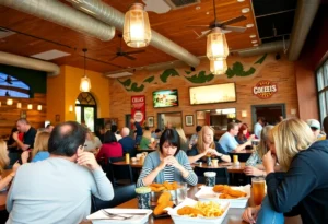 Interior of Slim Chickens restaurant in San Antonio