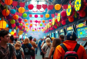 Fans enjoying the 1980s-themed 'Upside Down 80's' fan event.