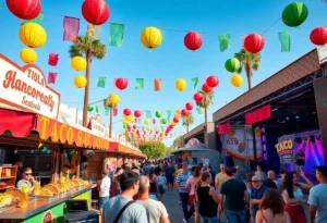 Crowd enjoying the Tacos and Tequila Festival in San Antonio