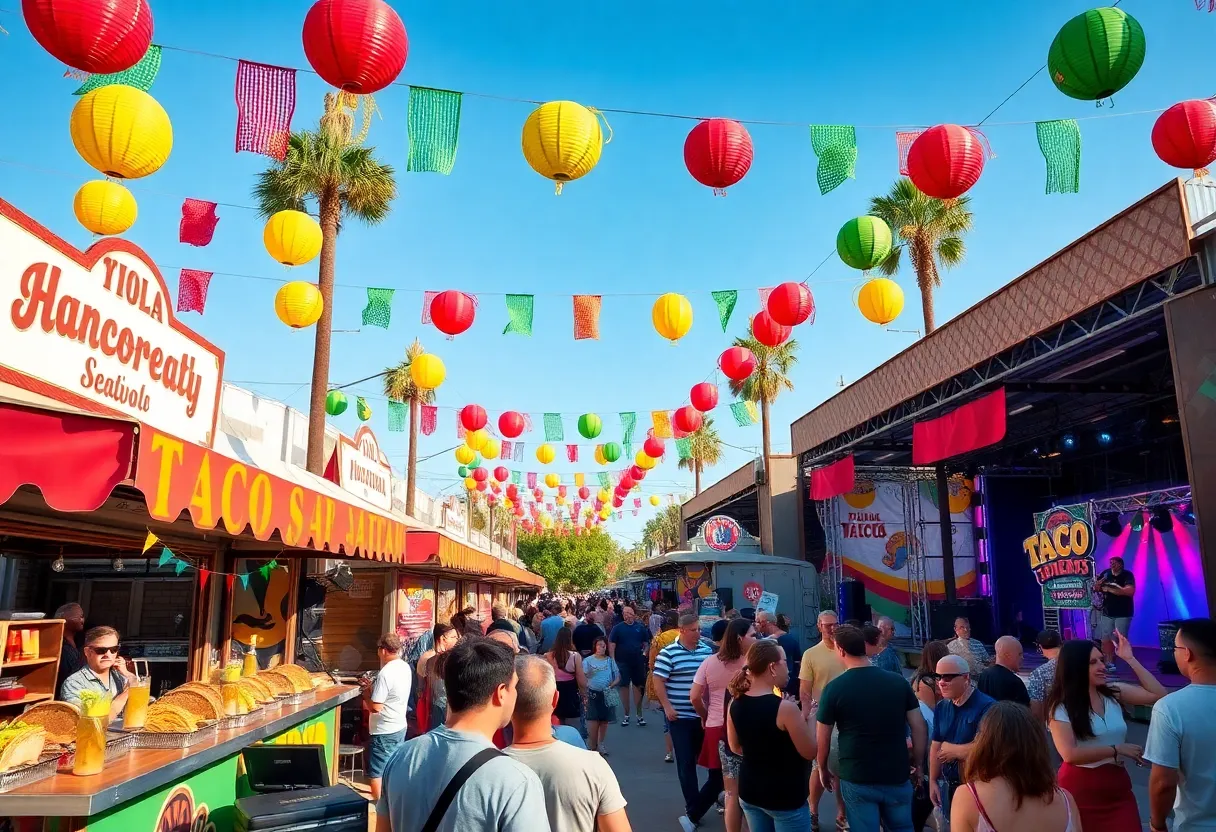 Crowd enjoying the Tacos and Tequila Festival in San Antonio