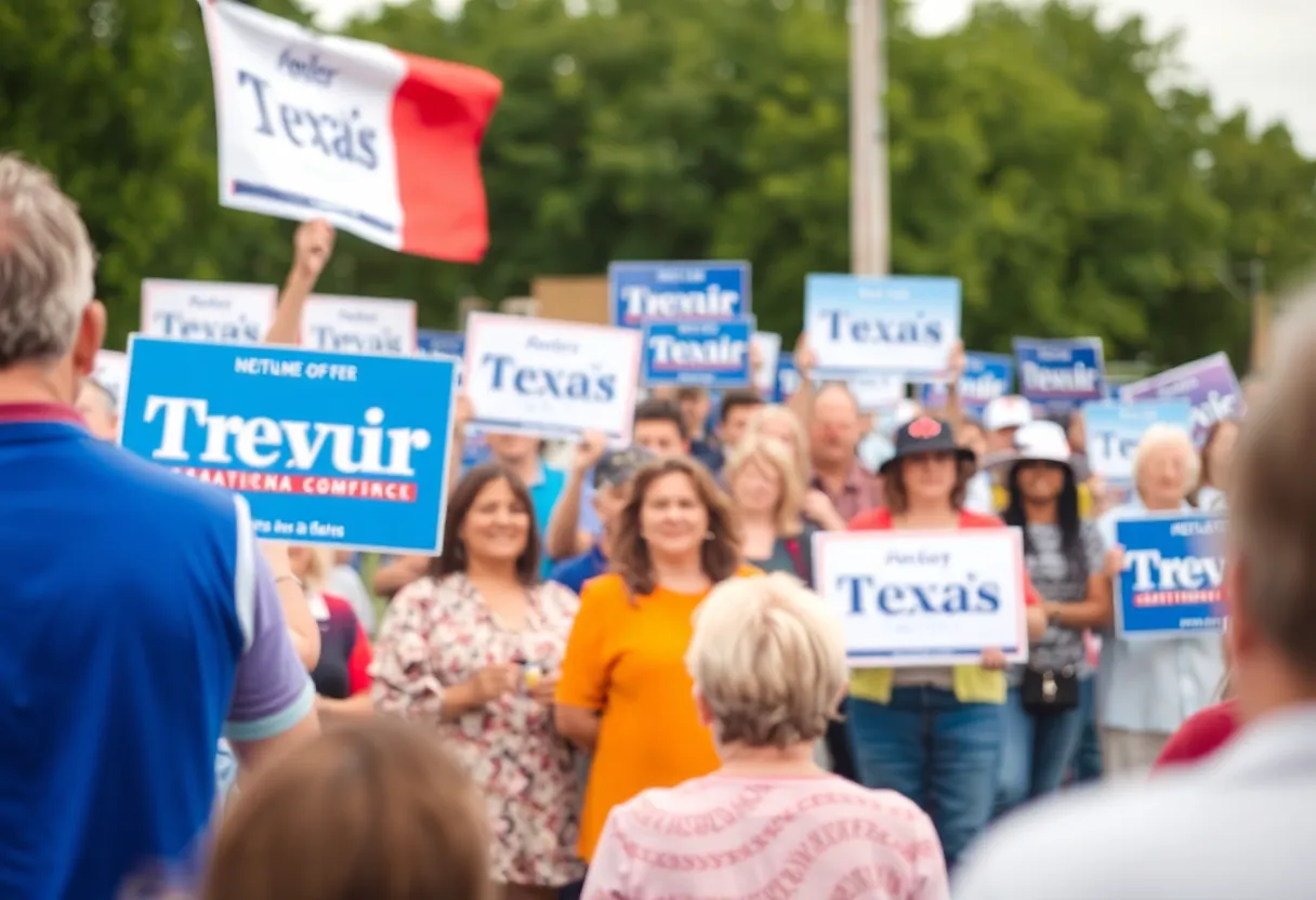 Community rally supporting James Talarico's Senate campaign
