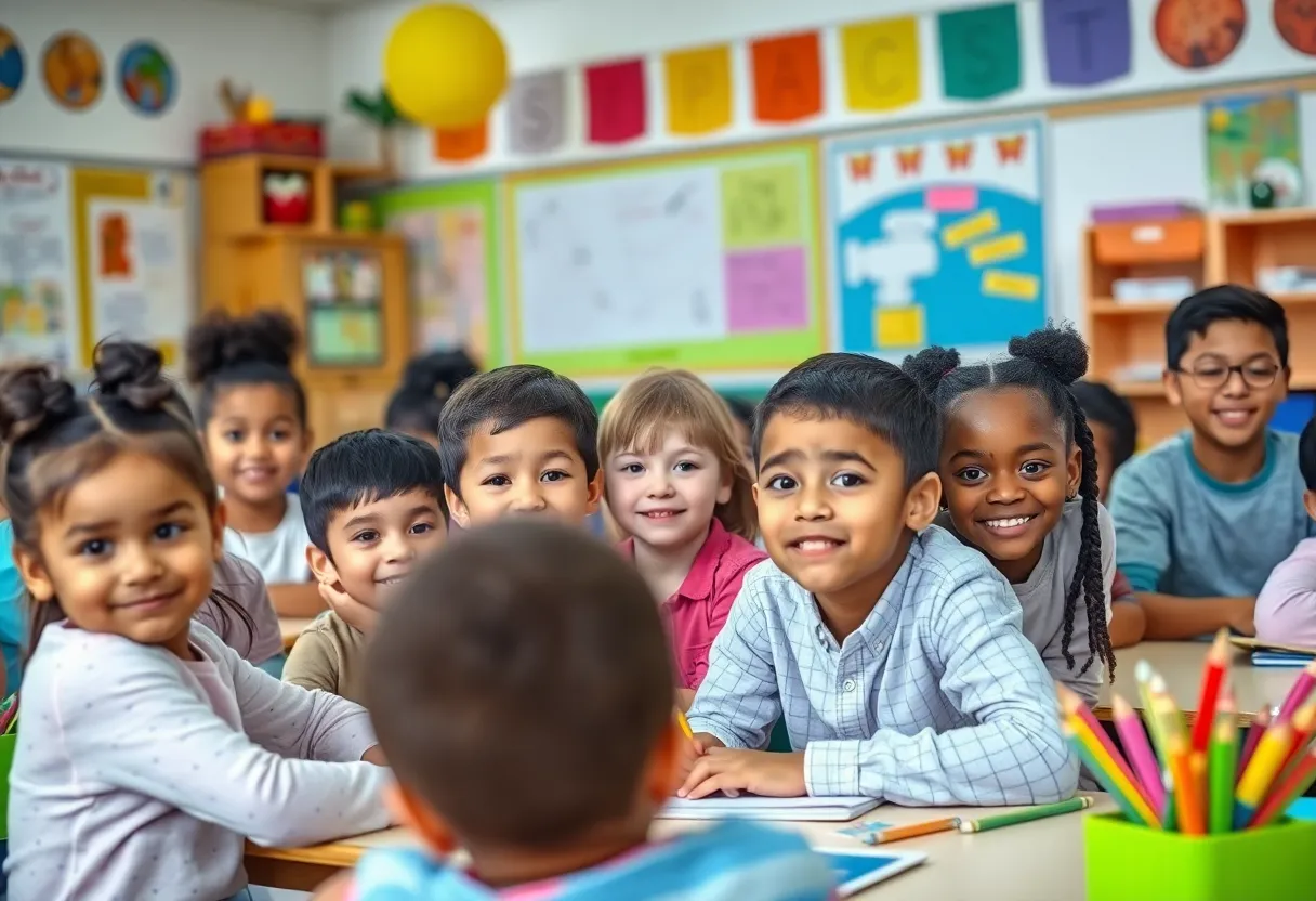 Children in a classroom learning environment
