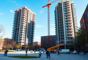 Texas State University new dormitory towers exterior