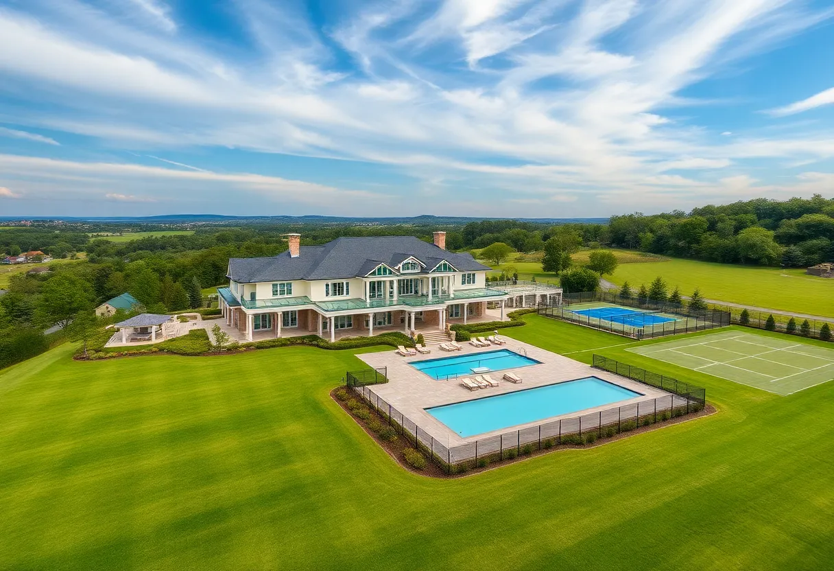 Luxury estate with vast grounds and modern amenities