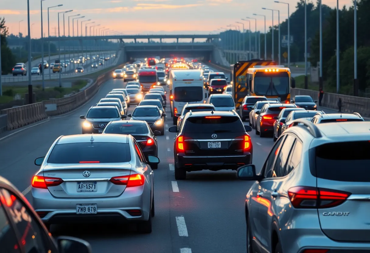 Major traffic jam on I-35 in San Antonio due to accidents