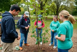 Volunteers learning tree care in San Antonio