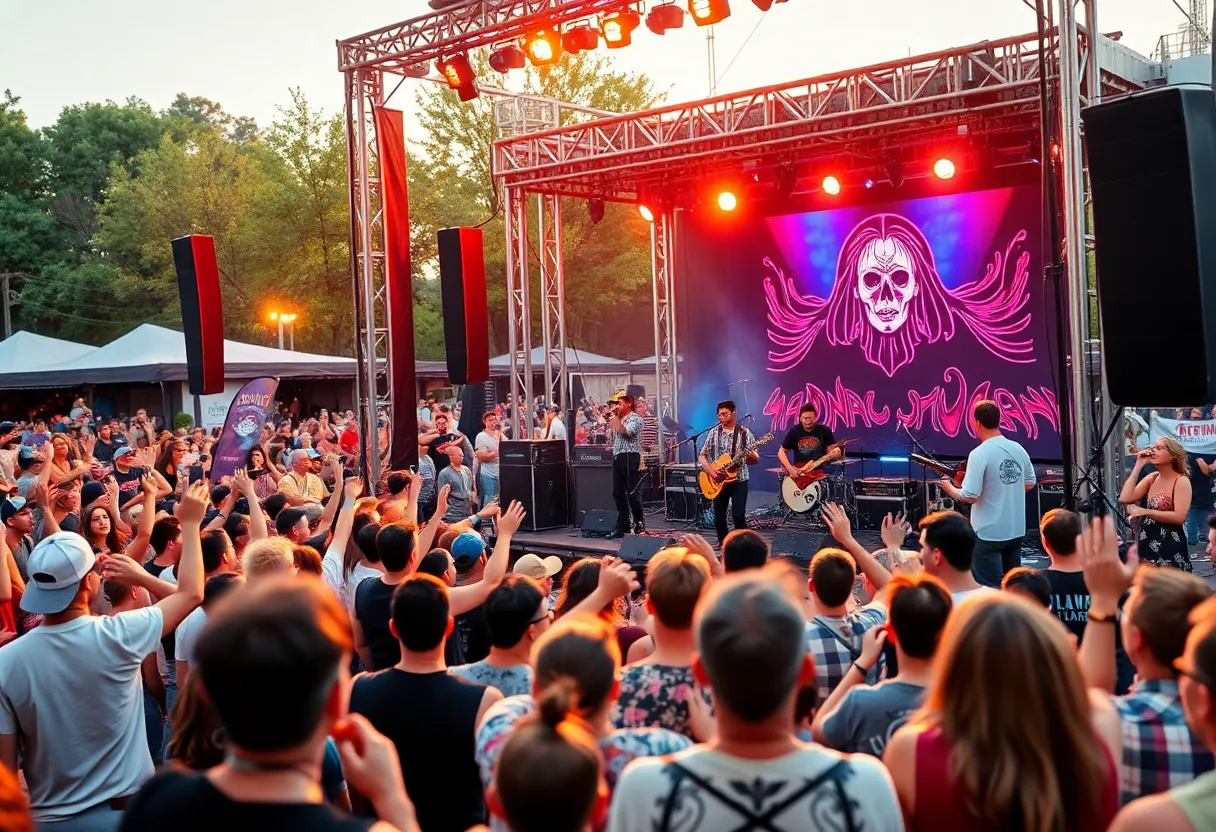 Lively concert scene featuring Two Tons of Steel in Plano.