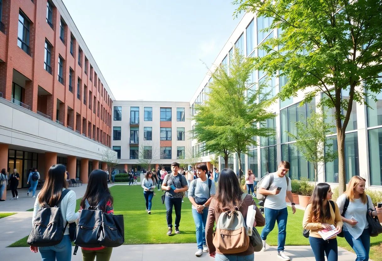 Students on UT San Antonio campus