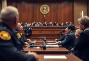 Courtroom during Uvalde school shooting trial