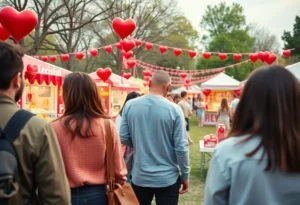 Couples celebrating Valentine's Day at a festive event in San Antonio