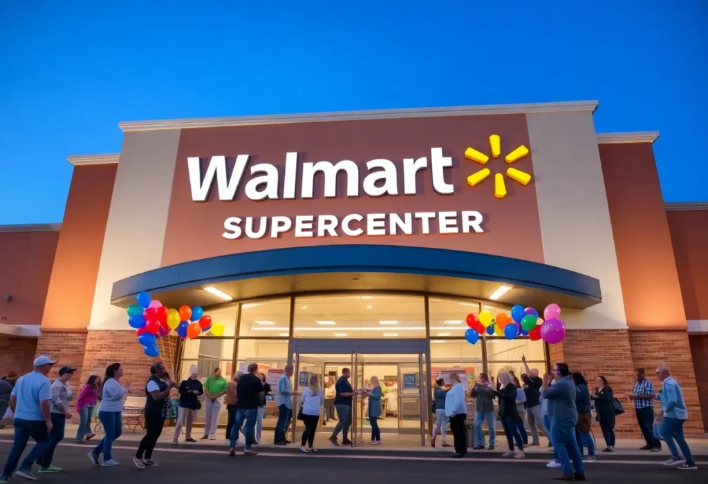 A community celebration at the Walmart Supercenter grand reopening