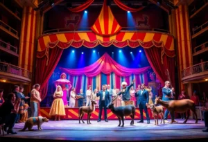 Stage performance of Water for Elephants musical at Majestic Theatre