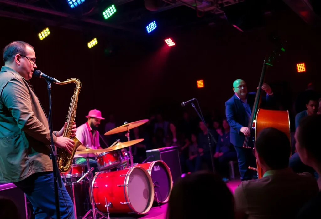 Live performance of the Ari Hoenig Trio at Jazz TX