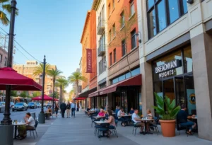 Dining and office spaces along Broadway in Alamo Heights