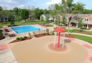 Conceptual design of revitalized Cassiano Park featuring enhanced swimming facilities.