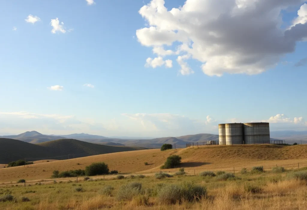 Landscape of Comfort, Texas, representing the abandoned energy storage project