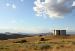 Landscape of Comfort, Texas, representing the abandoned energy storage project