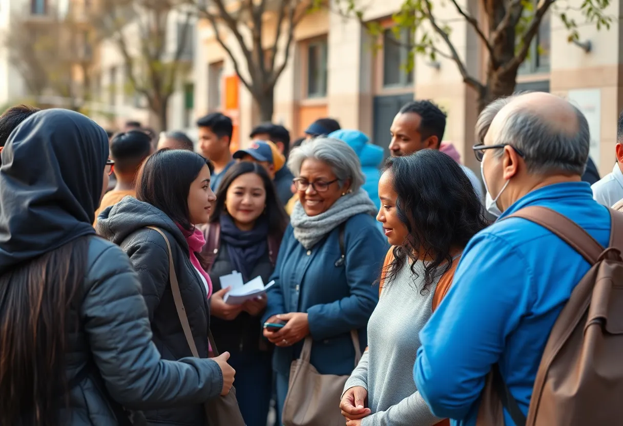 Community support scene for homelessness recovery