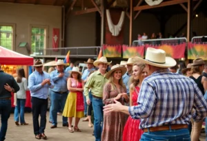 Crowd enjoying the Cowboy Heritage Festival at Historic Pearl in San Antonio