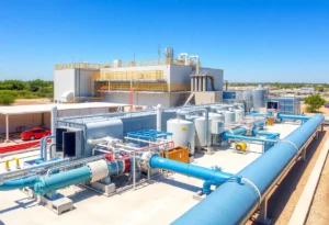 Desalination facility treating brackish groundwater in San Antonio