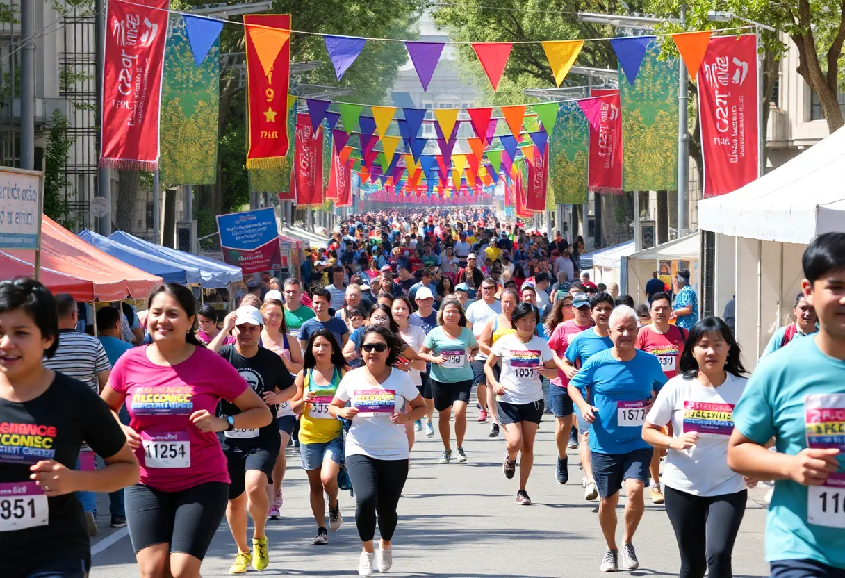 Participants enjoying the Diploma Dash event at UTSA