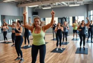Group workout session at F45 Training studio