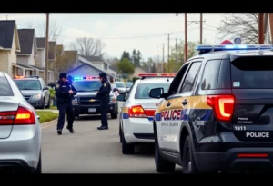 Law enforcement agents conducting an operation in a San Antonio neighborhood