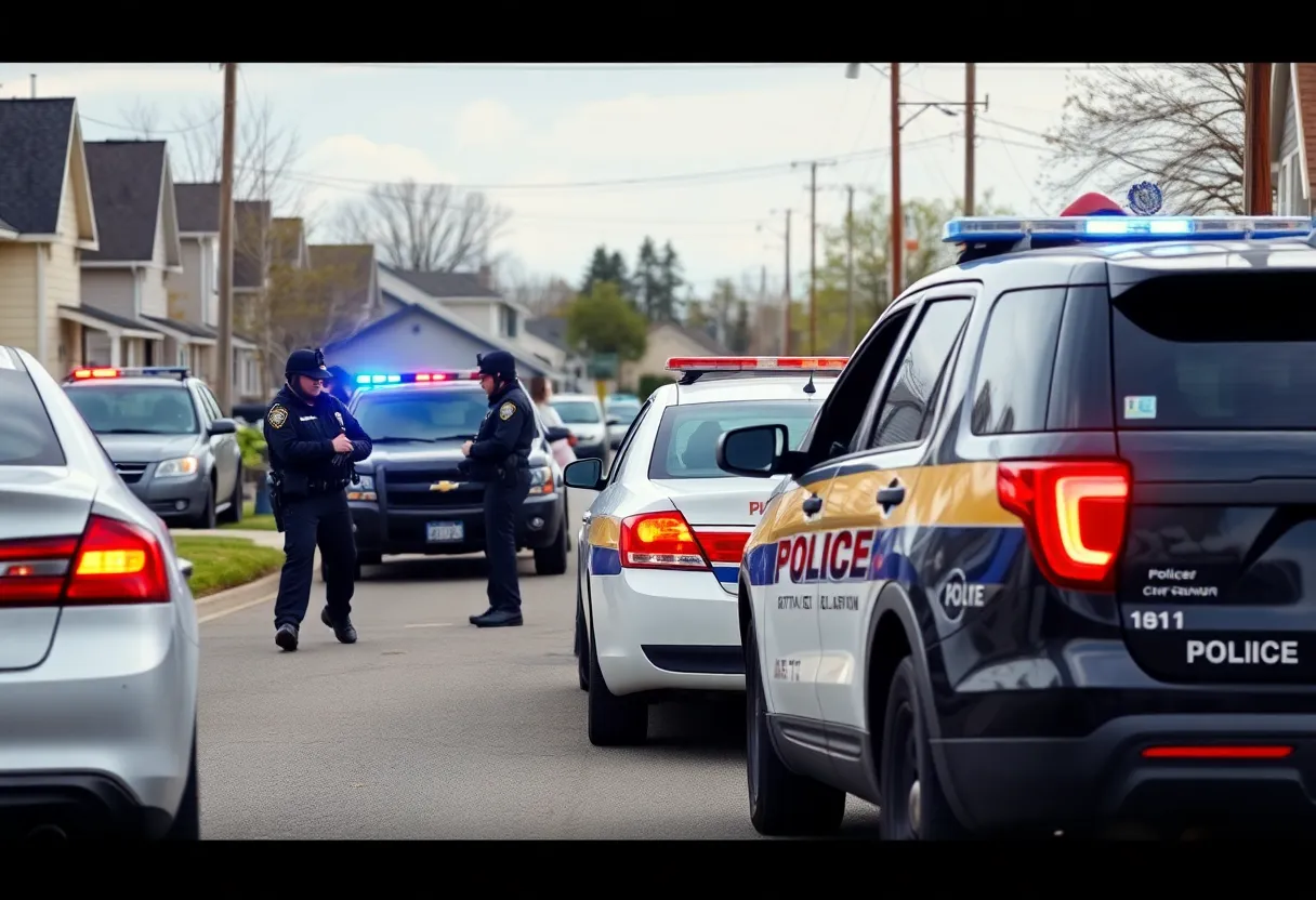 Law enforcement agents conducting an operation in a San Antonio neighborhood