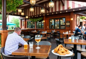 Traditional German dishes served at a restaurant in San Antonio.